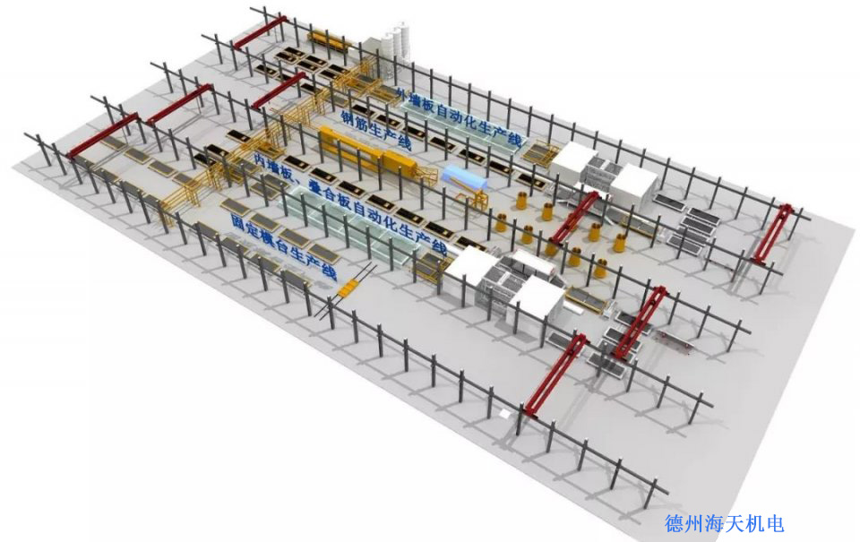 PC構件生產(chǎn)線如何布局？海天帶您全方位解讀6種典型布局
